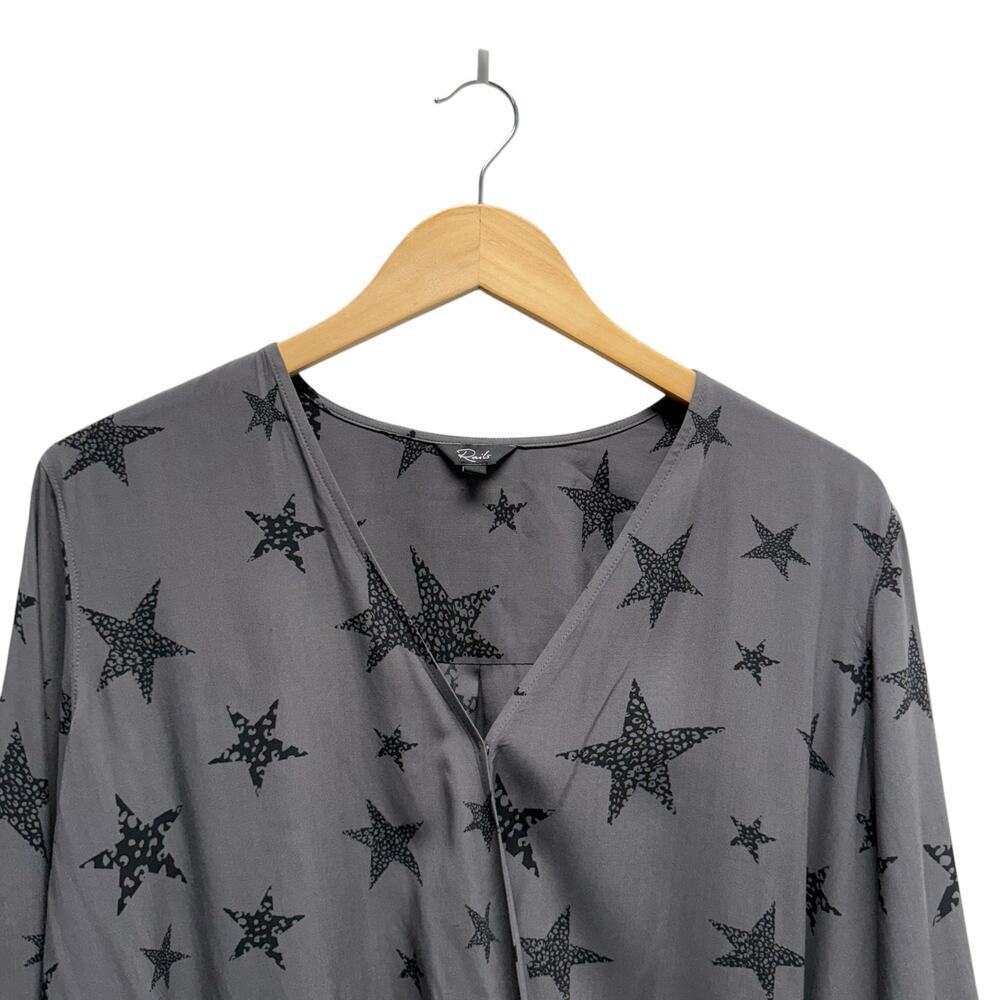 Rails Hillary Top Charcoal Cheetah Stars Women’s … - image 5